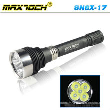 Maxtoch SN6X-17, 5 * crie 5000LM Bright Rechargeable à LED puissante lampe de poche